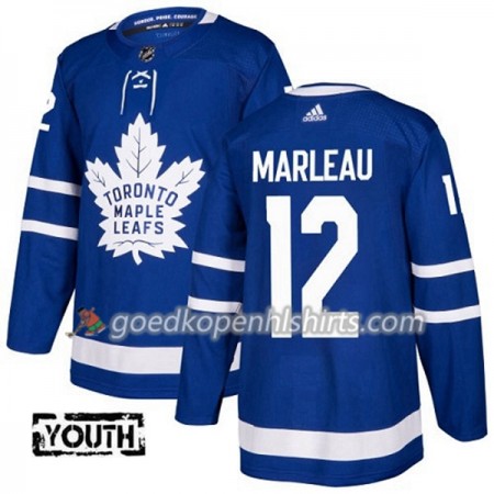 Toronto Maple Leafs Patrick Marleau 12 Adidas 2017-2018 Blauw Authentic Shirt - Kinderen